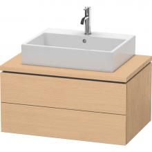 Duravit LC581703030 - L-Cube Two Drawer Vanity Unit For Console Natural Oak