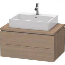 Duravit LC581703535 - L-Cube Two Drawer Vanity Unit For Console Oak Terra