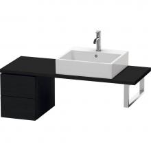 Duravit LC582501616 - L-Cube Two Drawer Low Cabinet For Console Oak Black