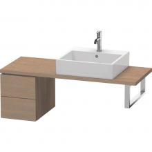 Duravit LC582503535 - L-Cube Two Drawer Low Cabinet For Console Oak Terra