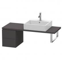 Duravit LC582508080 - L-Cube Two Drawer Low Cabinet For Console Graphite