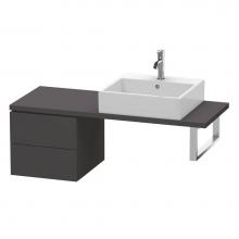 Duravit LC582608080 - L-Cube Two Drawer Low Cabinet For Console Graphite