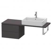 Duravit LC582708080 - L-Cube Two Drawer Low Cabinet For Console Graphite