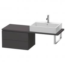 Duravit LC582808080 - L-Cube Two Drawer Low Cabinet For Console Graphite