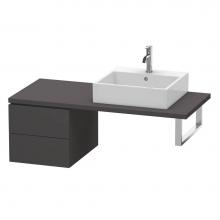 Duravit LC583608080 - L-Cube Two Drawer Low Cabinet For Console Graphite