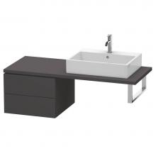 Duravit LC583708080 - L-Cube Two Drawer Low Cabinet For Console Graphite