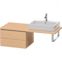 Duravit LC583803030 - L-Cube Two Drawer Low Cabinet For Console Natural Oak