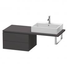 Duravit LC583808080 - L-Cube Two Drawer Low Cabinet For Console Graphite