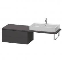 Duravit LC583908080 - L-Cube Two Drawer Low Cabinet For Console Graphite