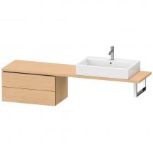 Duravit LC584803030 - L-Cube Two Drawer Low Cabinet For Console Natural Oak