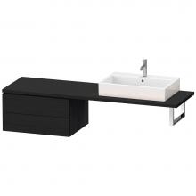 Duravit LC585901616 - L-Cube Two Drawer Low Cabinet For Console Oak Black