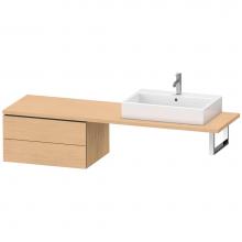 Duravit LC585903030 - L-Cube Two Drawer Low Cabinet For Console Natural Oak