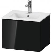 Duravit LC611804040 - L-Cube One Drawer Wall-Mount Vanity Unit Black