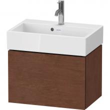 Duravit LC611901313 - L-Cube One Drawer Wall-Mount Vanity Unit American Walnut