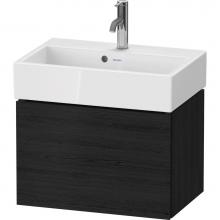 Duravit LC611901616 - L-Cube One Drawer Wall-Mount Vanity Unit Oak Black