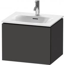 Duravit LC613408080 - L-Cube One Drawer Wall-Mount Vanity Unit Graphite