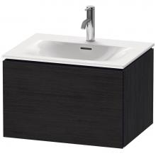 Duravit LC613501616 - L-Cube One Drawer Wall-Mount Vanity Unit Oak Black