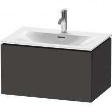 Duravit LC613608080 - L-Cube One Drawer Wall-Mount Vanity Unit Graphite