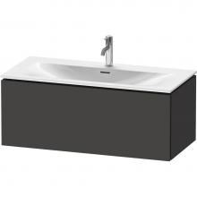 Duravit LC613808080 - L-Cube One Drawer Wall-Mount Vanity Unit Graphite