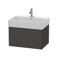 Duravit LC617608080 - L-Cube One Drawer Wall-Mount Vanity Unit Graphite