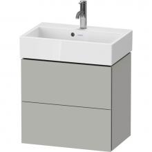 Duravit LC621900707 - L-Cube Two Drawer Wall-Mount Vanity Unit Concrete Gray