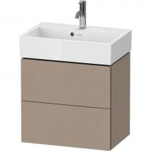 Duravit LC621907575 - L-Cube Two Drawer Wall-Mount Vanity Unit Linen