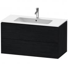 Duravit LC624201616 - L-Cube Two Drawer Wall-Mount Vanity Unit Oak Black