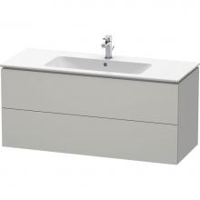 Duravit LC624300707 - L-Cube Two Drawer Wall-Mount Vanity Unit Concrete Gray