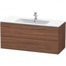 Duravit LC624302121 - L-Cube Two Drawer Wall-Mount Vanity Unit Walnut Dark