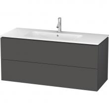 Duravit LC624304949 - L-Cube Two Drawer Wall-Mount Vanity Unit Graphite