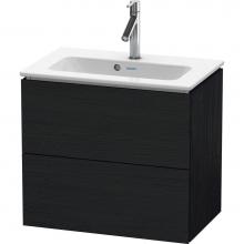 Duravit LC625601616 - L-Cube Two Drawer Wall-Mount Vanity Unit Oak Black