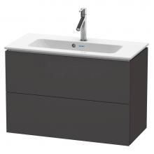 Duravit LC625708080 - L-Cube Two Drawer Wall-Mount Vanity Unit Graphite