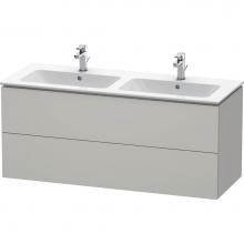 Duravit LC625800707 - L-Cube Two Drawer Wall-Mount Vanity Unit Concrete Gray