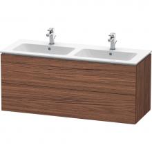 Duravit LC625802121 - L-Cube Two Drawer Wall-Mount Vanity Unit Walnut Dark