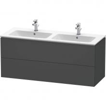 Duravit LC625804949 - L-Cube Two Drawer Wall-Mount Vanity Unit Graphite