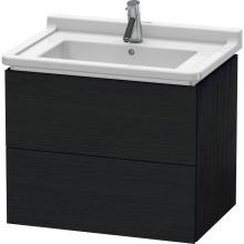 Duravit LC626401616 - L-Cube Two Drawer Wall-Mount Vanity Unit Oak Black