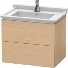 Duravit LC626403030 - L-Cube Two Drawer Wall-Mount Vanity Unit Natural Oak