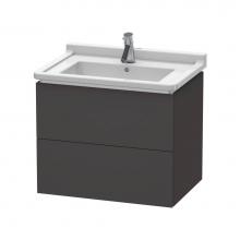 Duravit LC626408080 - L-Cube Two Drawer Wall-Mount Vanity Unit Graphite