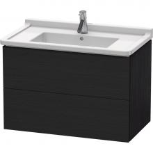 Duravit LC626501616 - L-Cube Two Drawer Wall-Mount Vanity Unit Oak Black