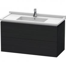 Duravit LC626601616 - L-Cube Two Drawer Wall-Mount Vanity Unit Oak Black