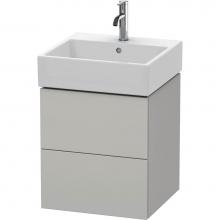 Duravit LC627400707 - L-Cube Two Drawer Wall-Mount Vanity Unit Concrete Gray