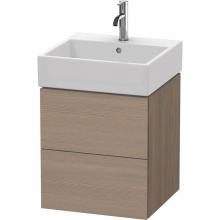 Duravit LC627403535 - L-Cube Two Drawer Wall-Mount Vanity Unit Oak Terra