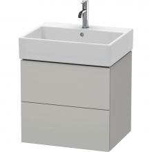 Duravit LC627500707 - L-Cube Two Drawer Wall-Mount Vanity Unit Concrete Gray