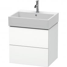 Duravit LC627501818 - L-Cube Two Drawer Wall-Mount Vanity Unit White