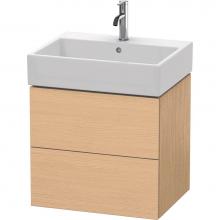 Duravit LC627503030 - L-Cube Two Drawer Wall-Mount Vanity Unit Natural Oak