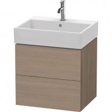 Duravit LC627503535 - L-Cube Two Drawer Wall-Mount Vanity Unit Oak Terra