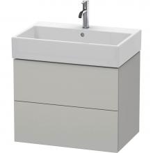 Duravit LC627600707 - L-Cube Two Drawer Wall-Mount Vanity Unit Concrete Gray