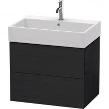 Duravit LC627601616 - L-Cube Two Drawer Wall-Mount Vanity Unit Oak Black