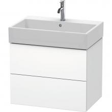 Duravit LC627601818 - L-Cube Two Drawer Wall-Mount Vanity Unit White