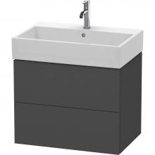 Duravit LC627604949 - L-Cube Two Drawer Wall-Mount Vanity Unit Graphite